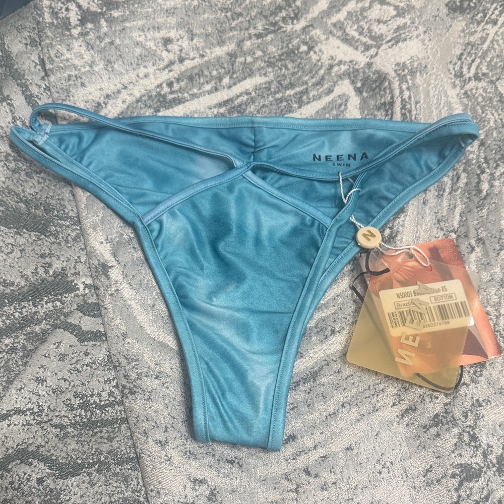 Oh Polly Shimmering Blue Bikini Bottom